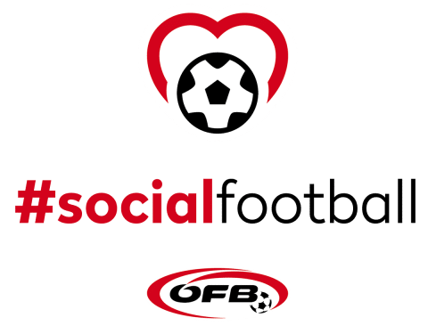 Logo des Österreichischen Fußballverbandes mit dem Schriftzug Social Football